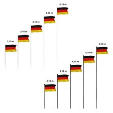 MUWO "Glory" Garten Alu-Stecksystem Flaggen Fahnenmast 6,1 m mit Bodenh&uuml;lse neu