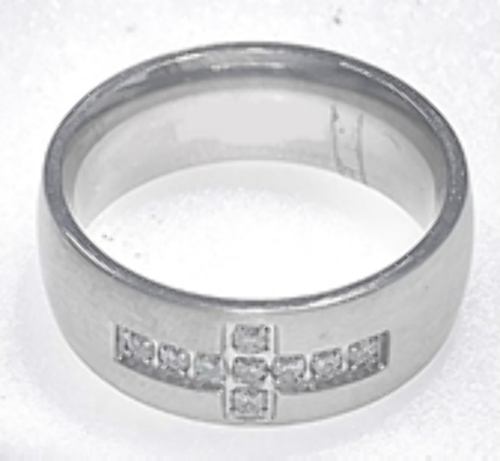 FASHION C/Z Cross Band Ring - Picture 2 of 5