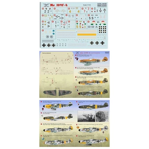 Calcomanía de tobogán acuático escala impresa 144-020 para avión 1:144 Messershmit Me-109 F - Imagen 6 de 24