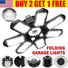 12000000LM LED Garage Light Bright Work Shop Ceiling Light Deformable Bulb Lamp