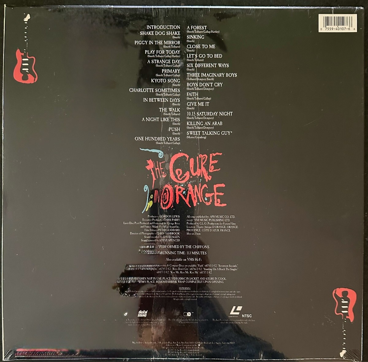 The Cure in Orange Laser Disc Disc Is Flawless Played 3 Times 1987