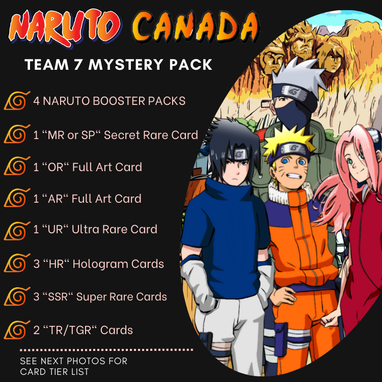 Naruto Canada: Naruto Kayou CCG - Team 7 Custom Card/Booster Pack