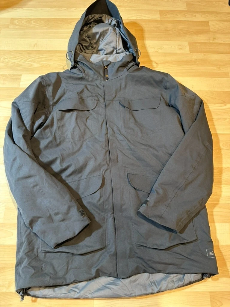Rei Triad Parka Mens Gray sz Large Waterproof Insulated (no lIner) 2L Waterproof