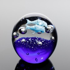 Briefbeschwerer Paperweight Glas, Echt Handarbeit Heike Metzmacher