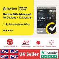 Norton 360 Advanced Antivirus VPN 2024 10 Devices 1 Year 5 Minute EMAIL Delivery