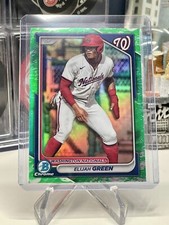 2024 Bowman Chrome #BCP-72 Lunar Glow Refractor Elijah Green MLB Nationals
