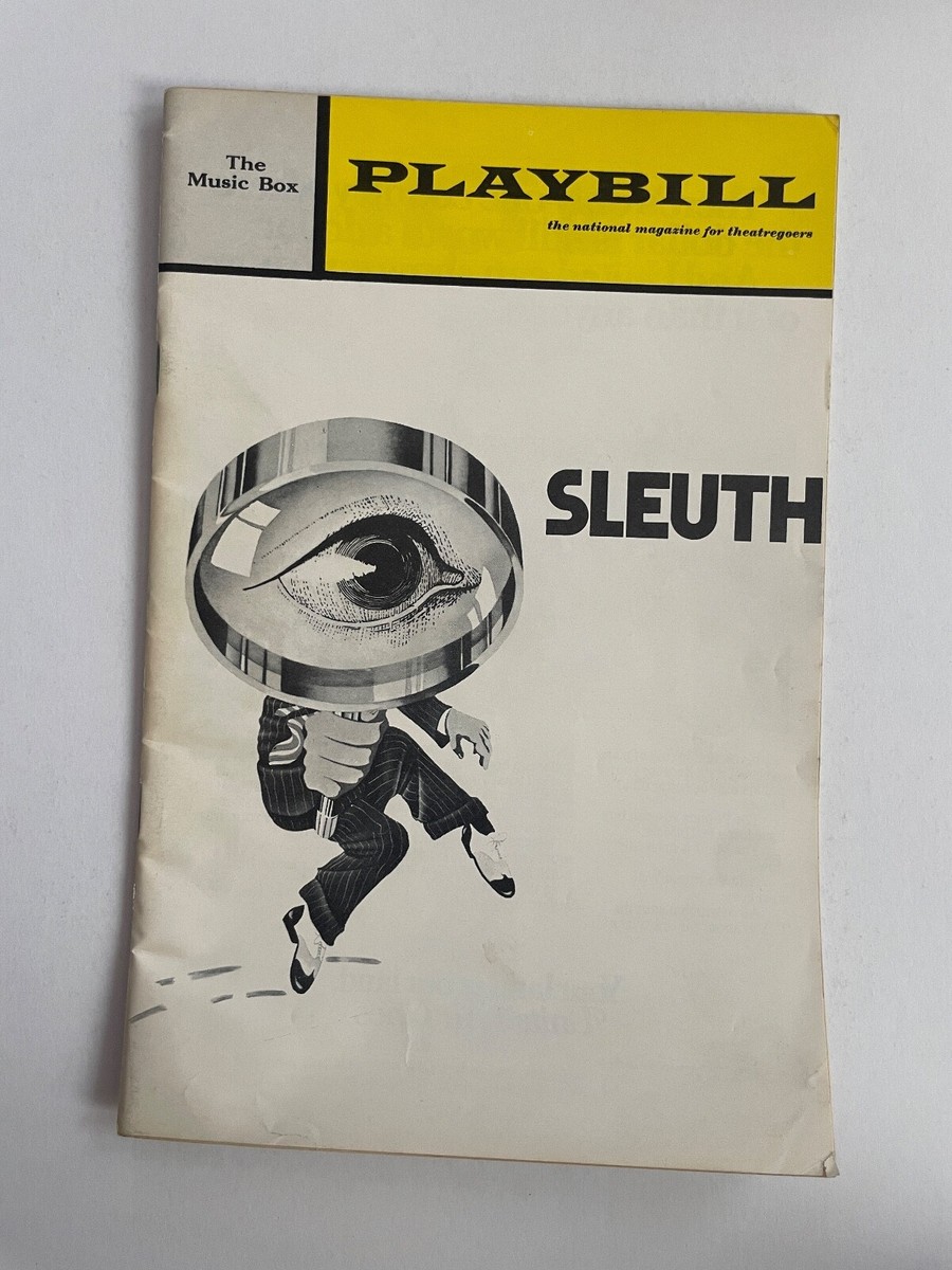 Milo Tindle Sleuth 1972 Streaming Vintage Sleuth Playbill (1972