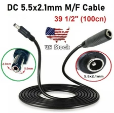 1M / 39.1/2" DC Male-to-Female Power Extension DC 5.5x 2.1mm Connector cable