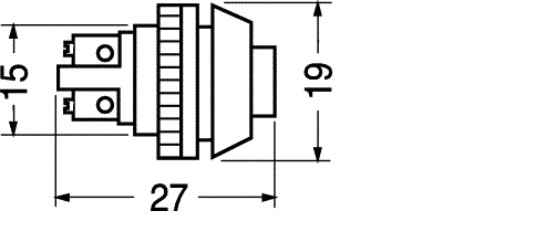 Interruttore A Pulsante Rosso, In Acciaio Inox Fatto 22mm 24VDC - Foto 3