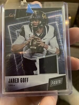 2019 Panini Fathers Day Jared Goff Cracked Ice Jersey Relic #d 17/25 Cal Rams