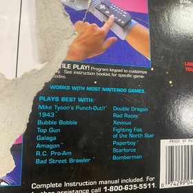 VTG Nintendo NES Power Glove Controller Large Extremely RARE Sz L Original Box