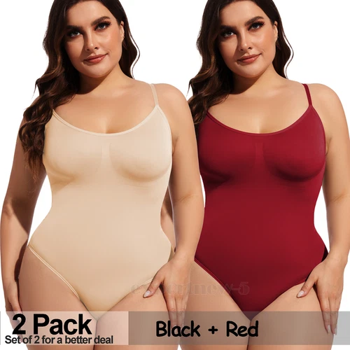 Paquete de 2 body para mujer arrebatado, body moldeador, ropa moldeadora arrebatada camiseta sin mangas - Imagen 44 de 45