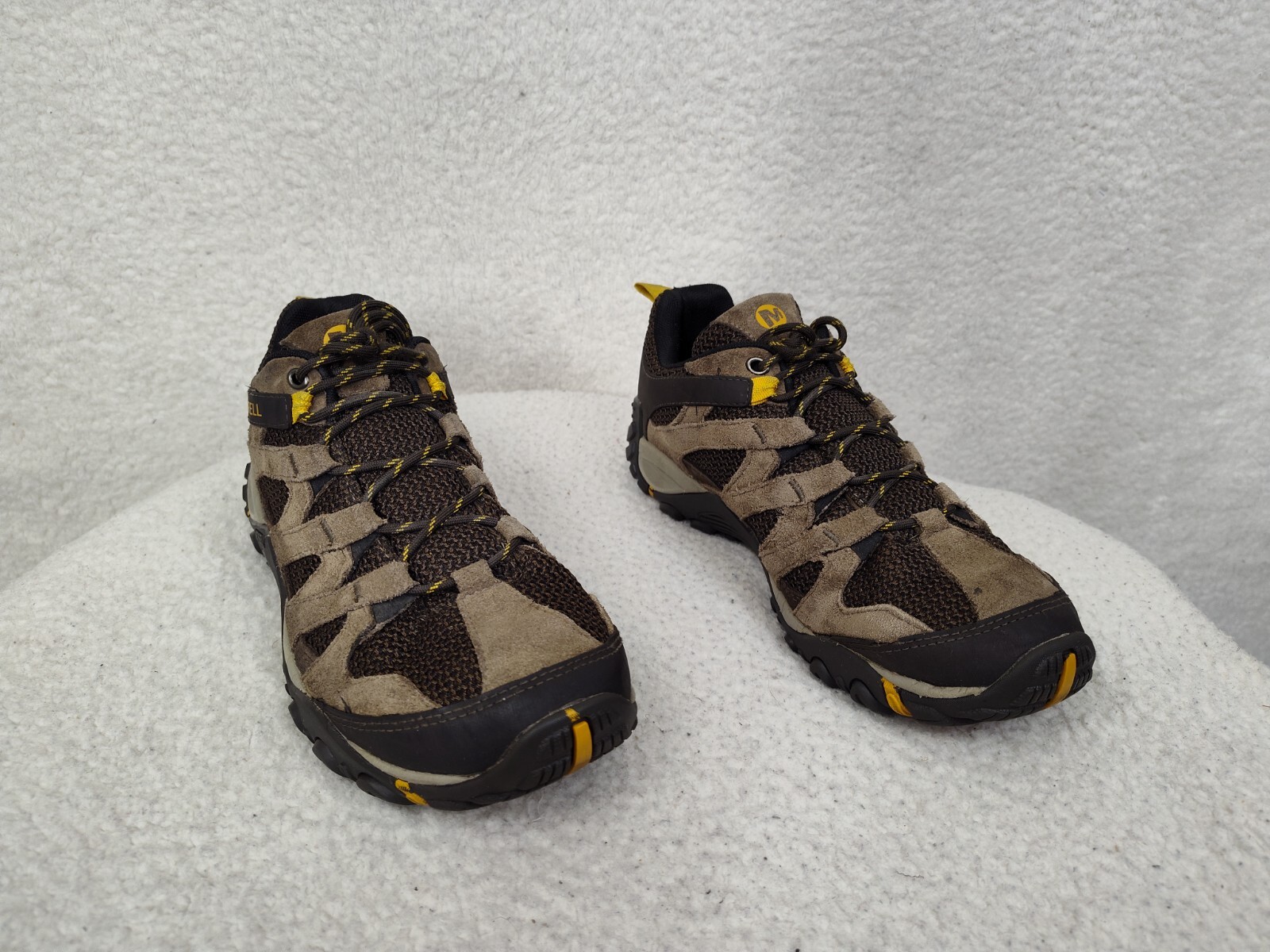 Scarpe Merrell Alvertone uomo 10 5 marroni scamosciate stringate medie escursionismo resistenti all'acqua