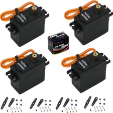 New Powerhobby 465MG High Torque Metal Gear Servo : Hitec HS-645MG x4