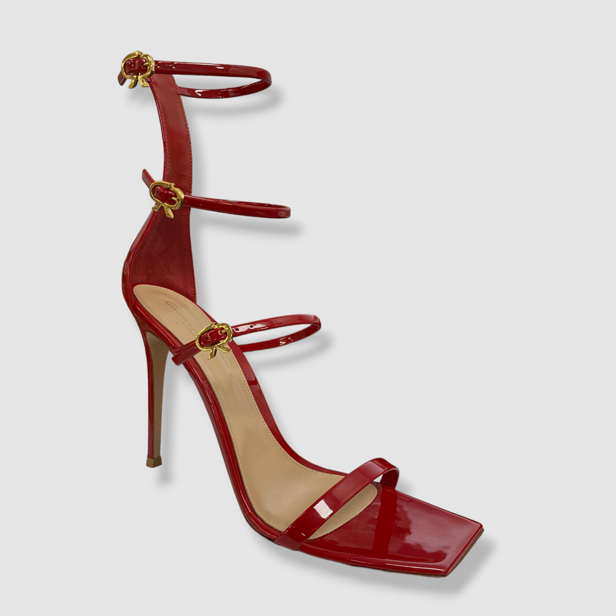【送料&関税込】Gianvito Rossi Ribbon Uptown Heeled Sandals $1195 Gianvito Rossi Women's Red Ribbon Uptown Sandal Shoes
