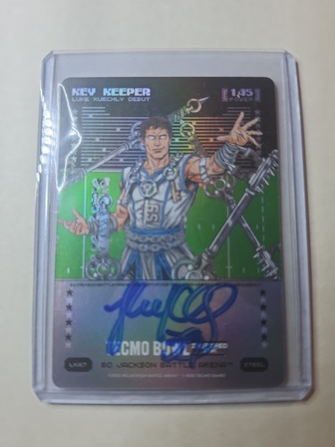 2026 Bo Jackson Battle Arena Tecmo Bowl Luke Kuechly Debut Auto Steel 145 PWR