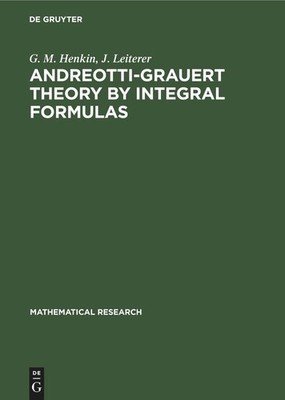 Andreotti-Grauert Theory by Integral Formulas J. Leiterer
