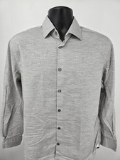 John Varvatos Dress Shirt 15.5 32/33 Gray Regular Fit 15 1/2 Business Men