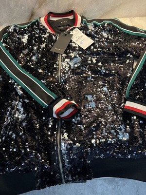 Zara Men s Jacket Sequined Black Size Medium Brand New