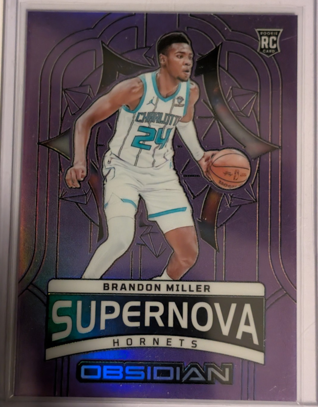2023-24 Panini Obsidian Supernova Brandon Miller Electric Etch Purple Flood /49