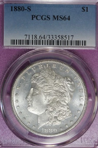 1880 S PCGS MS64 MORGAN SILVER DOLLAR #B51806