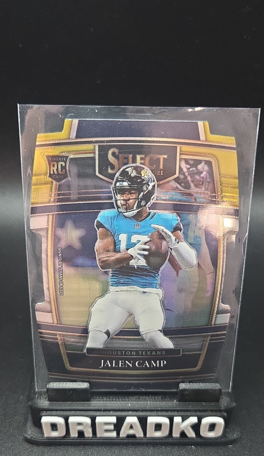 Jalen Camp Panini Select #97 Die-Cut Black/Gold Prizm