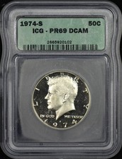 1974 S [PROOF] Kennedy Half Dollar Prices | Ungraded, NGC, PCGS Values