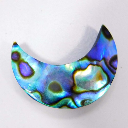 Moon Cabochon 23.05Cts. Rainbow Paua Abalone Shell Natural Loose ...