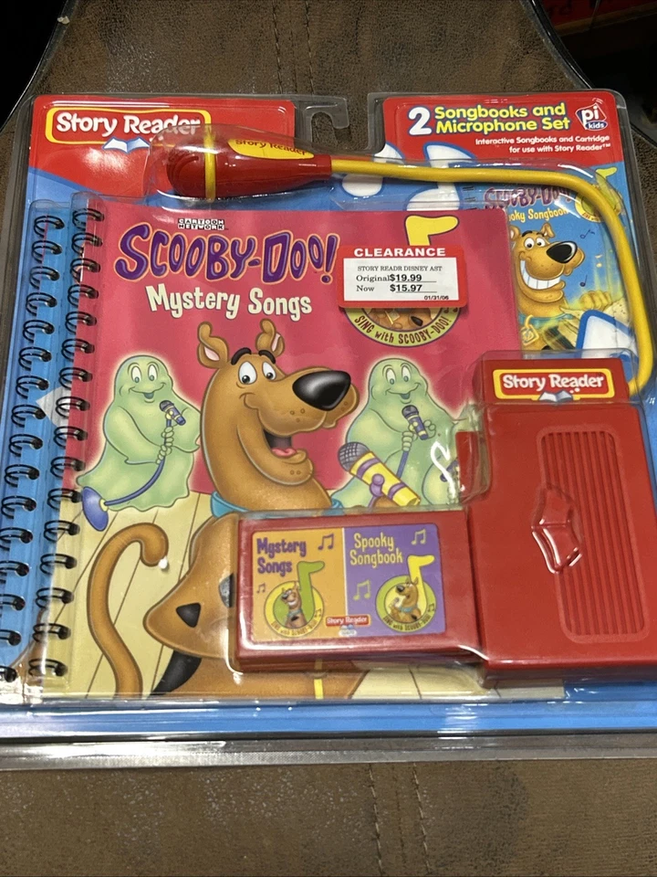 Story Reader with 2 Songbooks alMicrophone Set Scooby Doo Halloween ghosts rare - Image 3 of 4