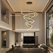 Modern Black LED Chandelier for Dining Room/Living Room Ceiling Light Fixture