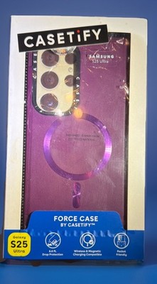 CASETiFY Force Case For Samsung Galaxy S25 Ultra Mulberry MagSafe Open Box