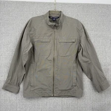 Arc'teryx Jacket Mens Medium Gray Full Zip Cotton Utility Outdoor Pockets Logo