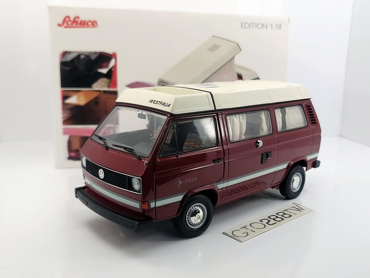 Volkswagen Westfalia 1/18スケール ミニカー Schuco 1:18 scale Volkswagen VW T3 Westfalia Joker Camper(Red