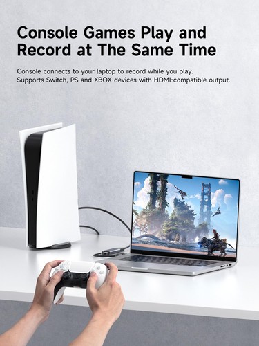 Hagibis USB3.0 Video Capture Card with 100W PD HDMI to USB/USB Small, UHC07P - Picture 3 of 9