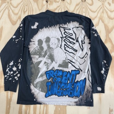 KAWS Cactus Jack Fragment Long Sleeve Shirt Travis Scott Black Tee