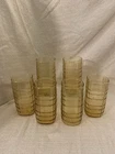 ANCHOR HOCKING TOPAZ HONEY HIGHBALL TUMBLER GLASSES SET OF 6 VINTAGE MCM