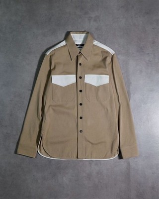 CALVIN KLEIN 205W39NYC Raf Simons Bicolor Shirt L Italy 2010s Archive JAPAN