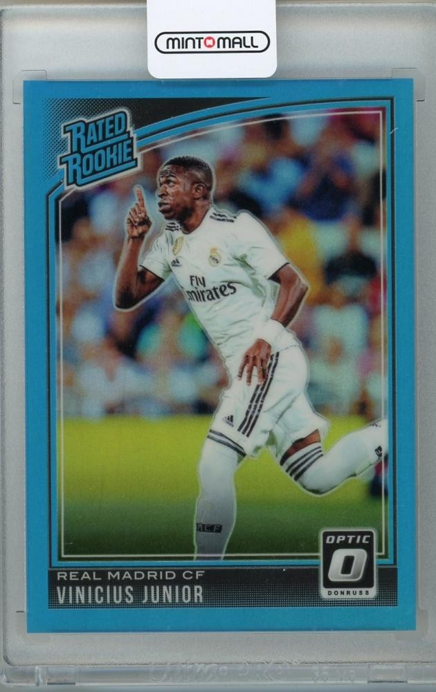 2018-19 Donruss Real Madrid Vinicius Junior Optic Aqua /149 Soccer Card