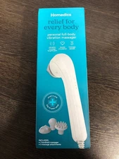 NEW Homedics Personal Full Body Vibration Massager 3 Speed 3 Attachments