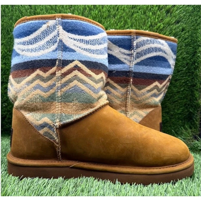 UGG Women's Pendleton Classic Southwest Aztec Brown Boot 1011215 – Size 10 - Image 4 of 4