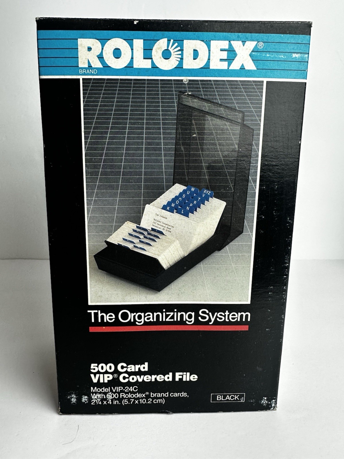Vintage Rolodex Card File 500 Card VIP Covered File NEW with DAMAGED BOX