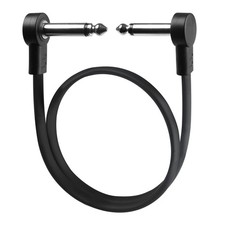 GOGHOST 18 Inch Guitar Patch Cables, 1/4" TS Right Angle 18 INCH, Black