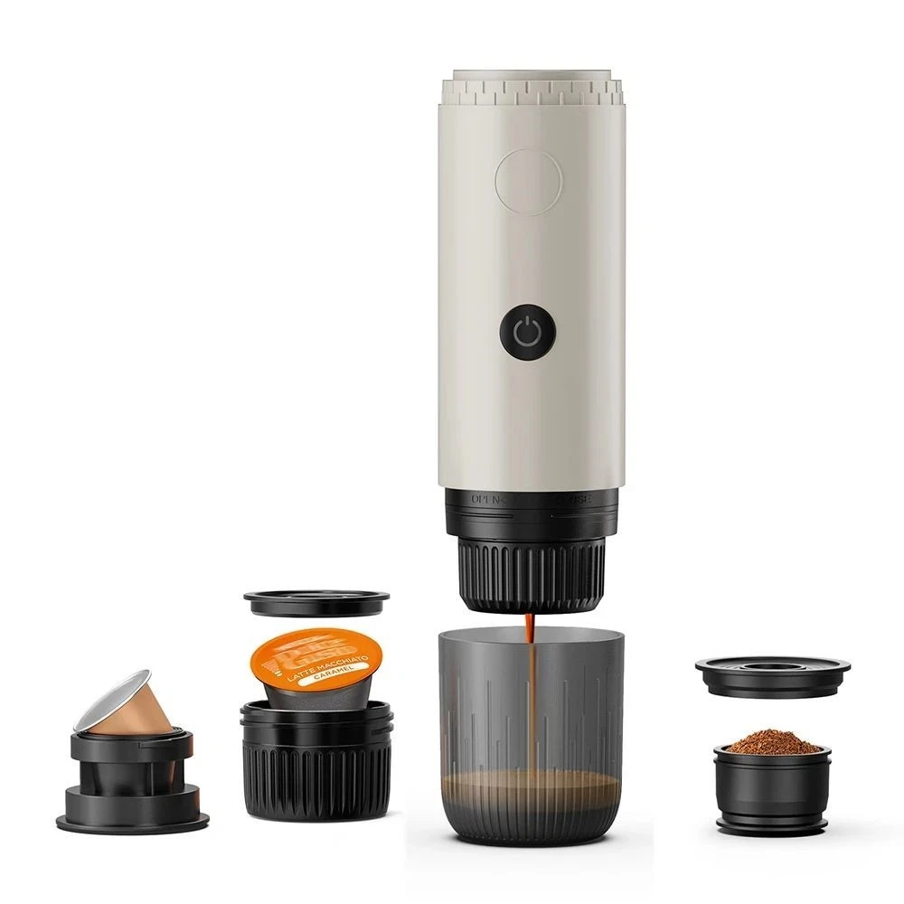 iCafilas 3-in-1 Wireless Portable Espresso Coffee Maker Travel 12V Car