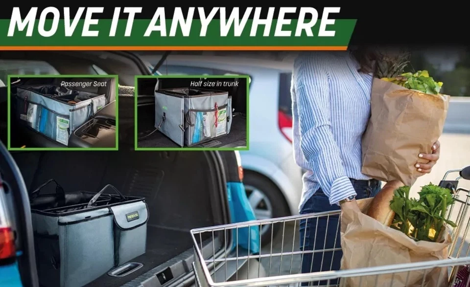 CAR BOOT ORGANISER Heavy duty Foldable Large tidy storage bag box Travel Vehicle - Image 4 of 4