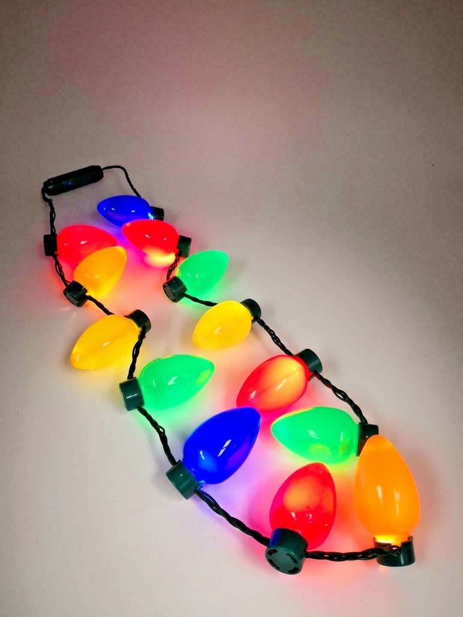 Flashing christmas deals light bulb necklace