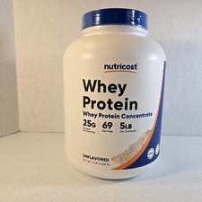 Nutricost Whey Protein Concentrate (Unflavored) 5LBS Exp 8/2027 12.00 per gallon