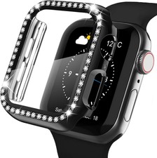 For Apple Watch Series 10 42/46mm Diamond Tempered Glass Screen Protector Case