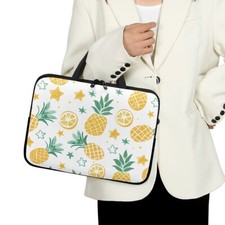 Yellow Lemon And Pineapple 10-17" Laptop Bag Sleeve Carry Case Cover Notebook