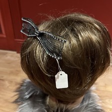 AUTENTYCZNY 80 VINTAGE FREDERICK LIS CEKINOWY FASCYNATOR DO WŁOSÓW SWAROVSKI Kapelusz