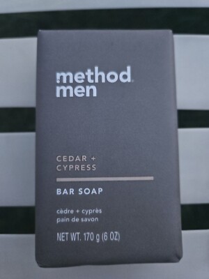 Method Men Bar Soap CEDAR + CYPRESS 6 oz EA Vegan Plant Based NEW SEALED 